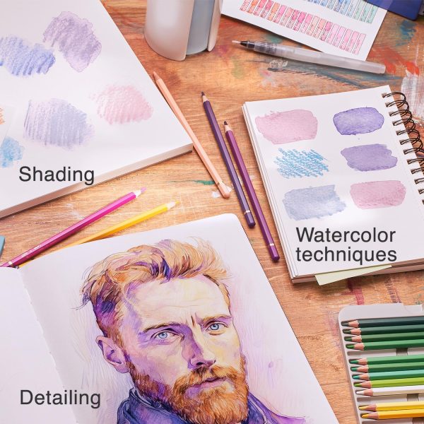 Artisto Premium Watercolor Pencils | Set of 72, Quality 3.5mm Soft Core Leads, Water-Soluble Pencils, Perfect for Beginner & Advanced Artists - Image 3