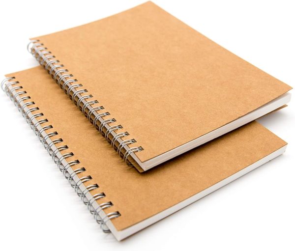 Blank Spiral Notebook, 9-Pack, Soft Cover, Sketch book, 100 Pages / 50 Sheets, 7.5 inch x 5.1 inch (Brown) - Image 4